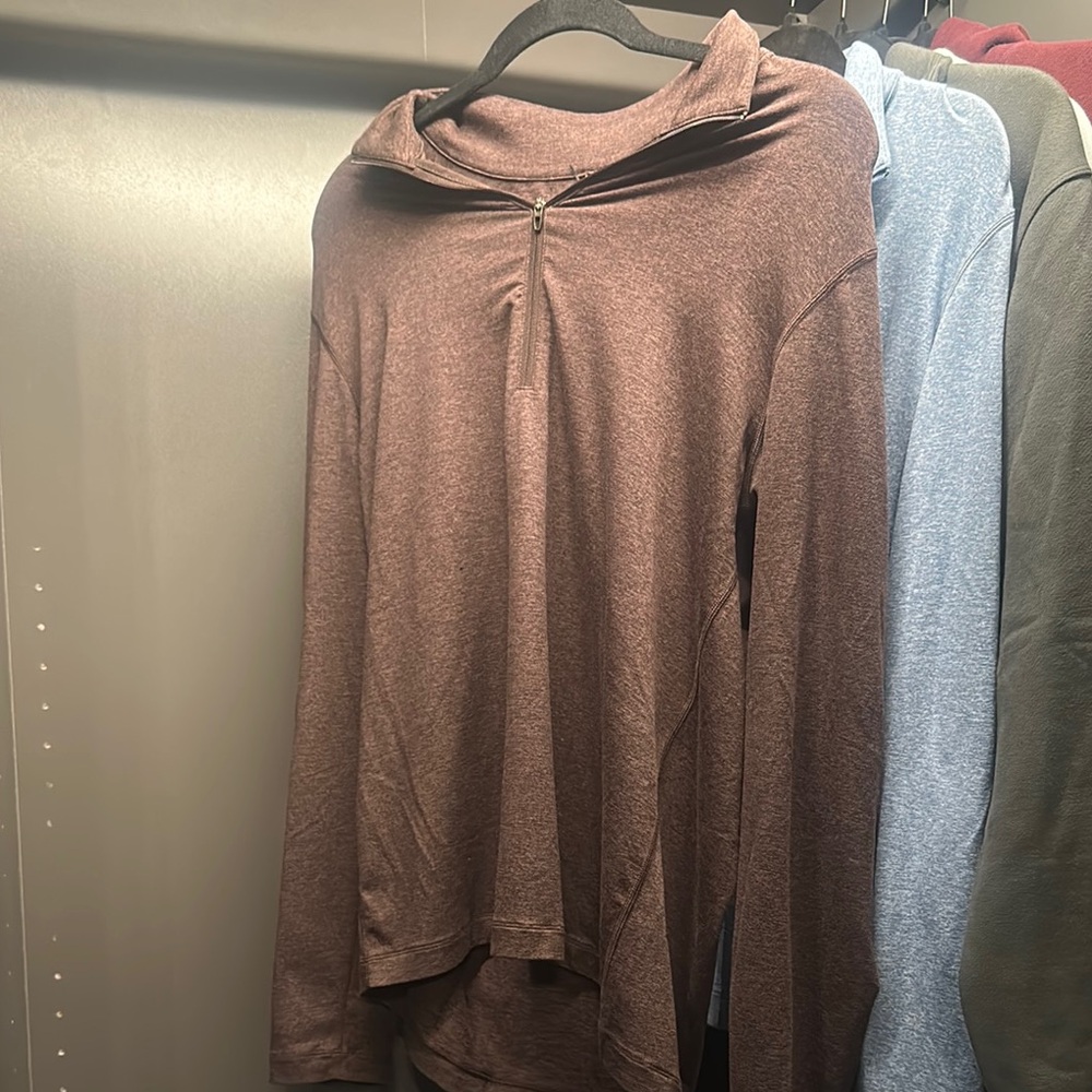 Brown Quarter-Zip Pullover